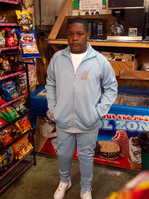 Icy Blue Track Suit